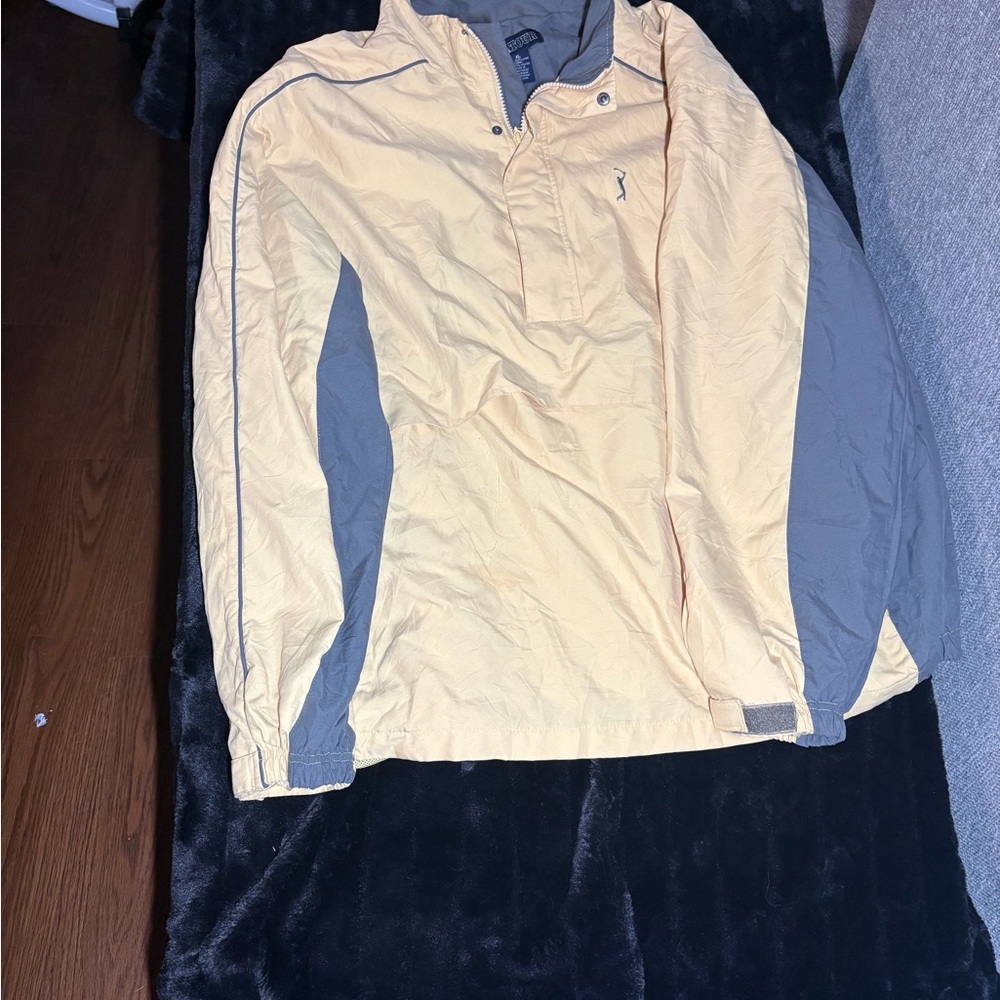 PGA Tour Beige and Gray Lightweight Pullover